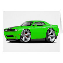 Challenger SRT8 Lime-Black Car Cards