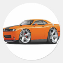 Challenger SRT8 Orange-Black Car Stickers