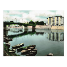Chalons sur Saone, Fishing boats and ferries Post Cards