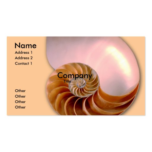Chambered Nautilus Business Cards (front side)