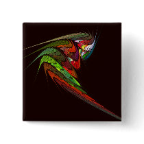 Chameleon Abstract Art Button (square)