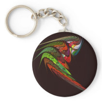 Chameleon Abstract Art Keychain