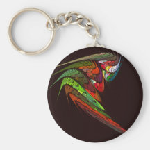 Chameleon Abstract Art Keychain