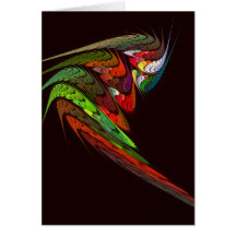 Chameleon Abstract Art Note Card