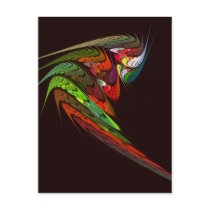 Chameleon Abstract Art Postcard
