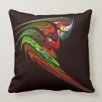 Chameleon Abstract Art Throw Pillow