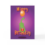 chameleon - balloon - happy birthday cards