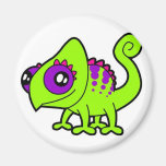 Chameleon cartoon magnet