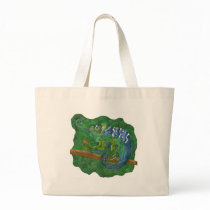 Chameleon in the country tote bag