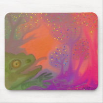 Chameleon in the forest mousepad by elledeegee Chameleon in the forest mousepad