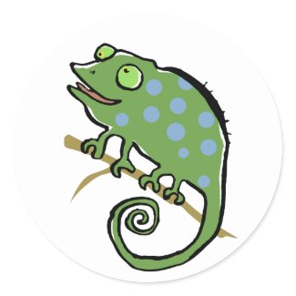 chameleon on a twig sticker