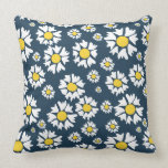Chamomile flower pattern throw pillow