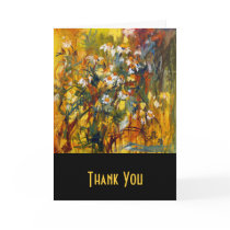 flowers, cards, thank you cards, customizable, yellow, black, orange, plants, healing plants, botanical, ginette, fine art, chamomille, universal, friend, contemporary, modern, simple, uinique, artsy, artful, artistic, with original art, Card with custom graphic design