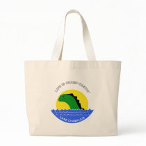 Champ goes everywhere tote bags