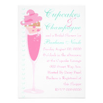 Champage, Cupcakes & Pearls invitations