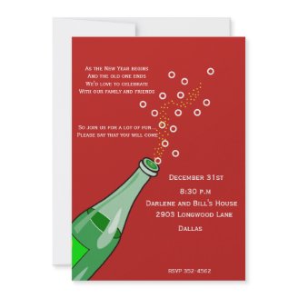 Champagne and fun ... New years party invitation