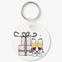 Champagne and Gifts Keychain by weddingsareus Champagne and Gifts Keychain