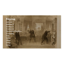 Champagne and Oysters Retro Theater Business Cards