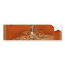 Champagne and Oysters Vintage Theater Bumper Sticker