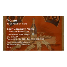 Champagne and Oysters Vintage Theater Business Card Template