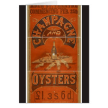Champagne and Oysters Vintage Theater Cards
