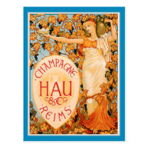 Champagne Art Nouveau Poster Art Post Cards