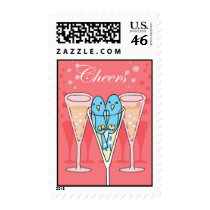 Champagne Birds 1 postage