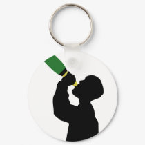 champagne birthday boozer keychains