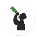 champagne birthday boozer stickers