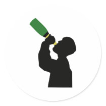 champagne birthday boozer stickers