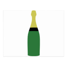 champagne bottle postcards