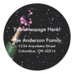 Champagne Bottle w/Confetti Return Address Labels stickers