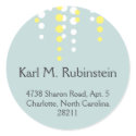 Champagne bubble blue modern chic address label sticker