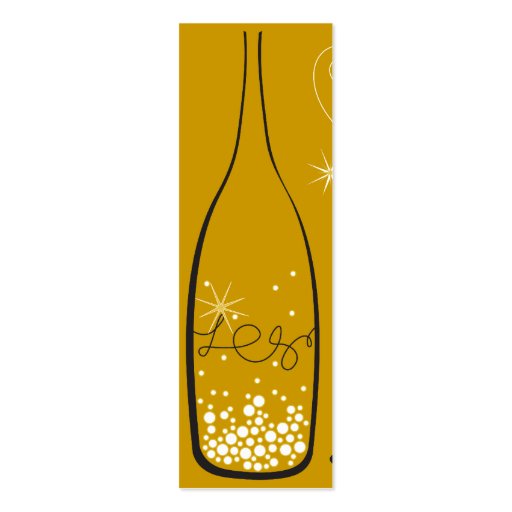 Champagne Bubbles Celebration Thank You Gift Tag / Business Cards (front side)