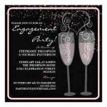 Champagne & Bubbles Engagement Party Invitation invitations