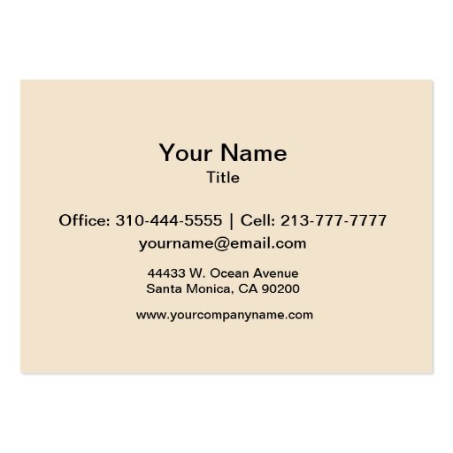 Champagne Business Card (back side)