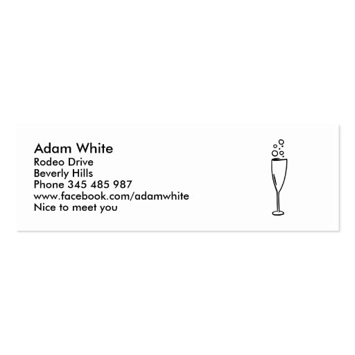 Champagne Business Cards