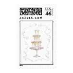 Champagne Cake Postage Stamp