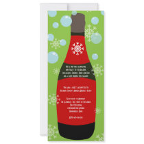 Champagne Christmas Cocktail Party Custom Announcement