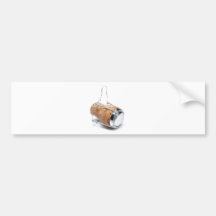 Champagne cork bumper sticker