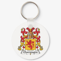 Champagne Family Crest keychains