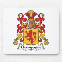 Champagne Family Crest mousepads