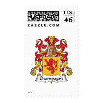 Champagne Family Crest postage
