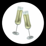 Champagne flutes couple stickers