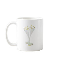 Champagne Flutes in Black and White Coffee Mugs