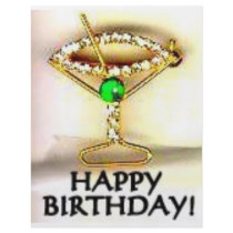 CHAMPAGNE GLASS RHINESTONE PIN FLYER