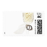 Champagne Glass Wedding Rings Stamp