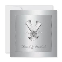 Champagne Glasses 25th Wedding Anniversary Personalized Announcements