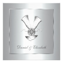 Champagne Glasses 25th Wedding Anniversary Personalized Announcements