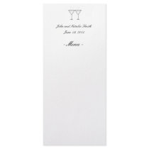 "Champagne Glasses" Menu Cards Full Color Rack Card
